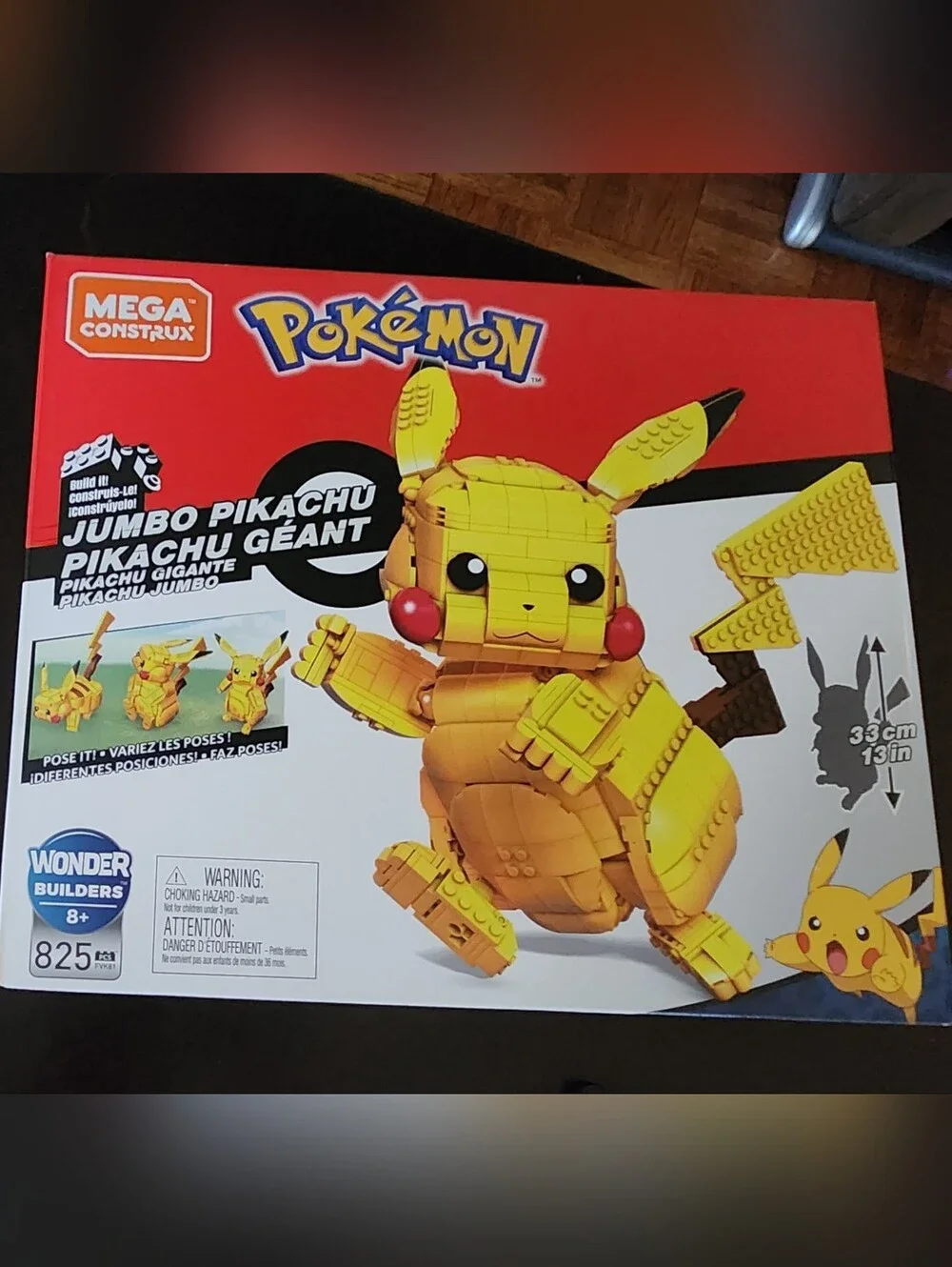 Jumbo Pokemon Pikachu Building Set NEW